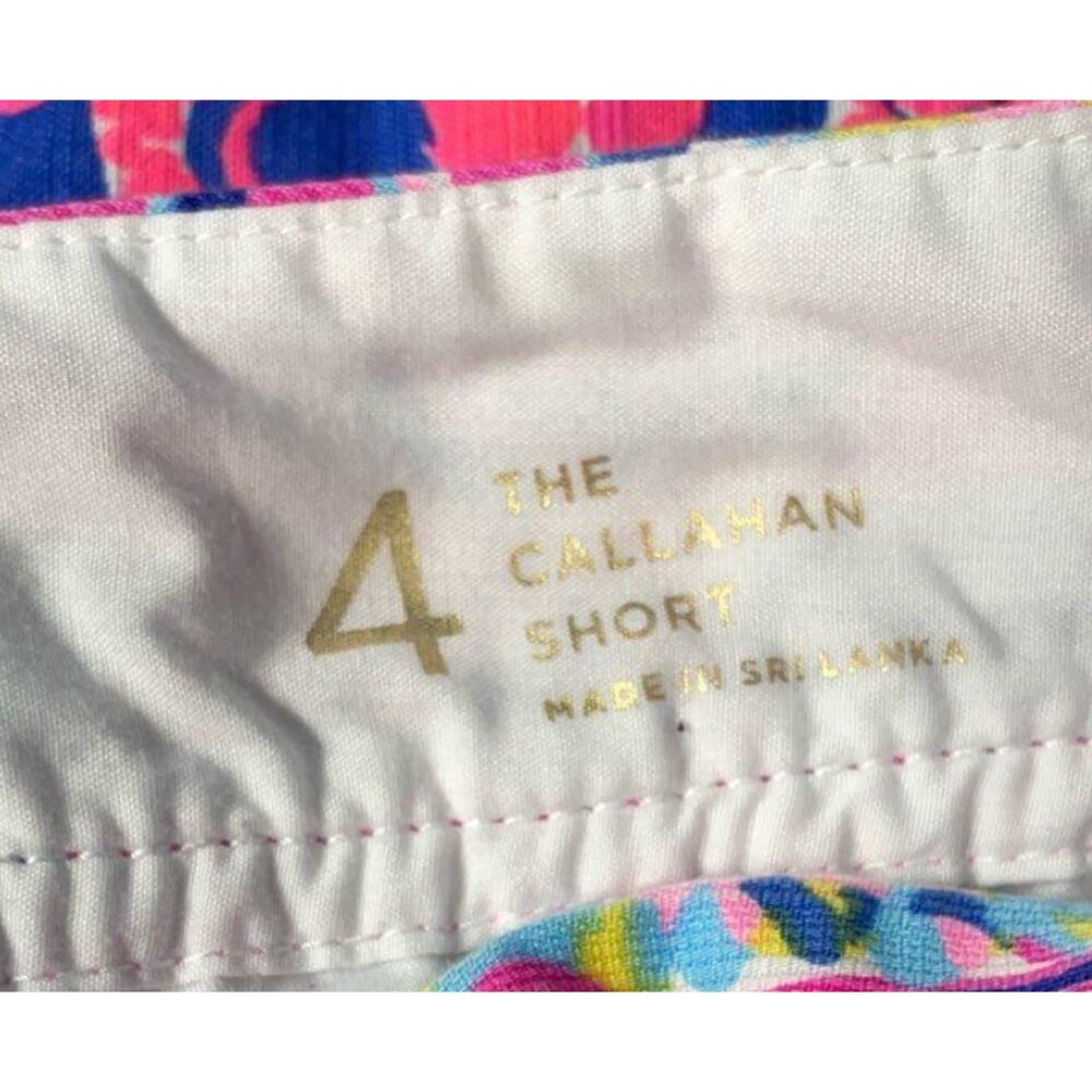 Lilly Pulitzer The Callahan Shorts Pink Paisley Cotton Size 4 - Picture 2 of 4